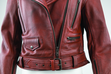 Load image into Gallery viewer, Kuryakyn Leather By River Road Arabian Spice Leather Jacket Red Womens - Small