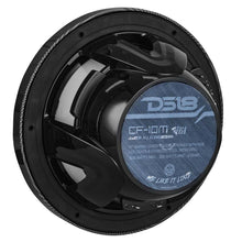 Load image into Gallery viewer, DS18 NXL-M Series Speaker w/ RGB LED Lights 10in 2-Way 200 Watts RMS 4 ohm Black Carbon Fiber