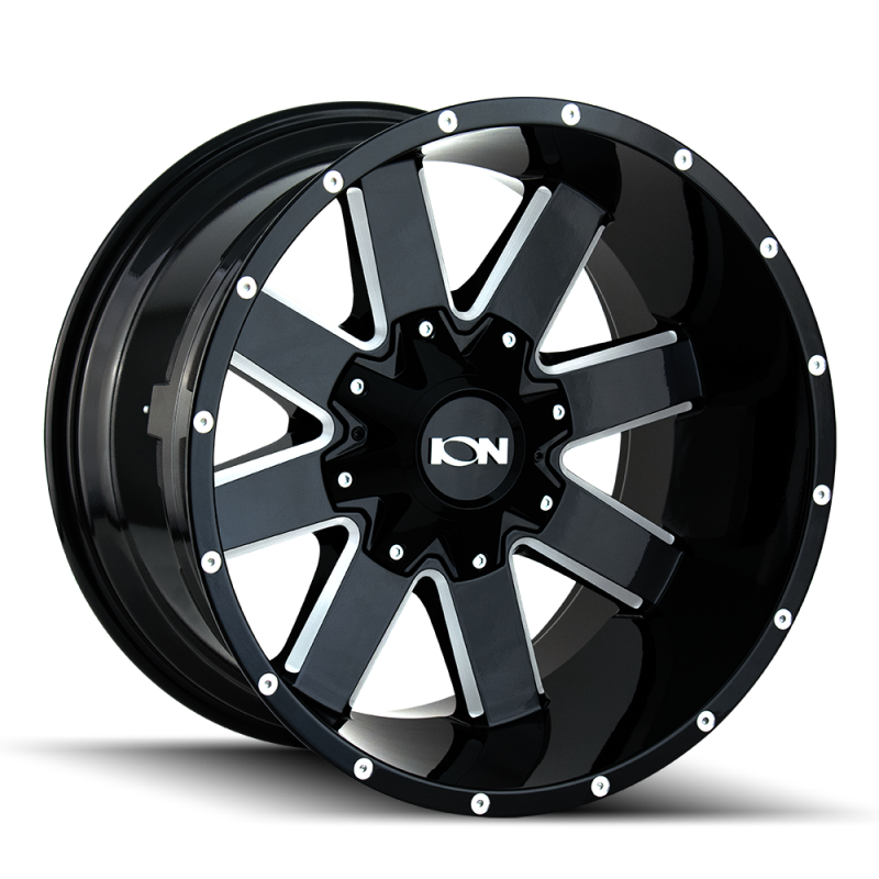 ION 141 20x10 / 8x165.1 BP / -19mm Offset / 130.8mm Hub Gloss Black Milled Wheel