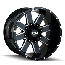 Load image into Gallery viewer, ION 141 20x10 / 8x165.1 BP / -19mm Offset / 130.8mm Hub Gloss Black Milled Wheel