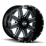 ION 141 18x9 / 8x165.1 BP / 18mm Offset / 125.2mm Hub Gloss Black Milled Wheel