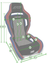 Load image into Gallery viewer, PRP Contour Suspension Seat - Black &amp; Blue