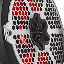 Load image into Gallery viewer, DS18 Hybrid Marine Speaker w/ Driver And RGB LEDs 8in 2-Way 350 Watts RMS 4 ohm Black w/ Covers