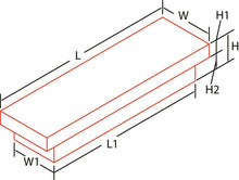 Load image into Gallery viewer, Dee Zee Universal Tool Box - Red Crossover - Single Lid Black BT Mid Size