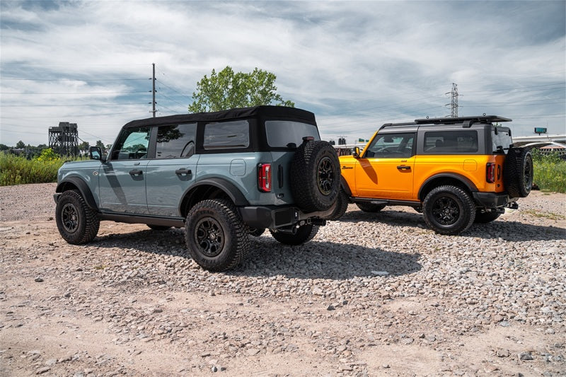 Corsa 21-25 Ford Bronco 2.3L 4-Door 2.75in Cat-Back Dual Rear Exhaust w/ 4in Straight-Cut Black Tips