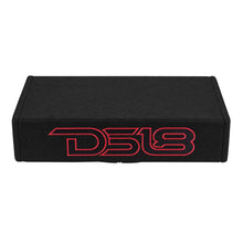 Load image into Gallery viewer, DS18 Single 10in Shallow Enclosure w/ Subwoofer 350 Watts RMS Sealed Black Carpet
