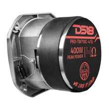 Load image into Gallery viewer, DS18 4in Super Bullet Tweeter 200 Watts RMS 1.5in Titanium Vc 4 ohm |Silver