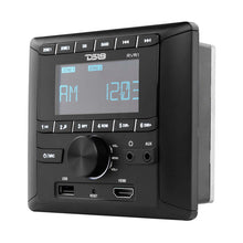 Load image into Gallery viewer, DS18 RV and Trailer Headunit w/ 2.75in LCD screen 2 Zones 4 volts Output HDMI BT RDS 4 x 50 Watts