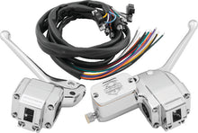 Load image into Gallery viewer, Bikers Choice 72-81 FLH/FX Chrome Handlebar Control Kit W/Black Switches