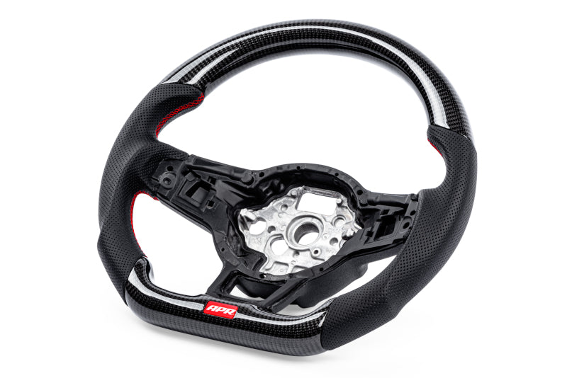APR 15-26 Volkswagen Golf R/GTI/Jetta (MK7) Carbon Fiber/Red Stitch Steering Wheel (Non Paddles) MS100205