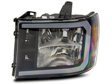 Load image into Gallery viewer, Raxiom 07-13 GMC Sierra 1500 Axial Series Headlights w/ LED Bar- Black Housing (Clear Lens)