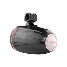 Load image into Gallery viewer, DS18 Marine And Powersports Tower 8in 125 Watts RMS RGB LED Lights Black Carbon Fiber