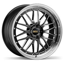 Load image into Gallery viewer, BBS LM 20x9 5x130 ET42 CB71.6 Diamond Black Wheel w/ Diamond Cut Machined Lip