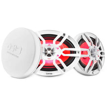 Load image into Gallery viewer, DS18 NXL Series Coaxial Marine Speaker w/ RGB Lights 6x9in 2-Way 125 Watts RMS 4 ohm White