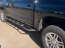 Load image into Gallery viewer, Cali Raised 14-21 Toyota Tundra Step Edition Rock Sliders - Kick Out / No Filler Plate / BedLiner