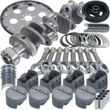 Load image into Gallery viewer, Eagle Chevy 350 1Pc 3.750in Crank 5.700in I-Beam Rods 4.060in Pistons 168 Tooth FP Balanced Assembly
