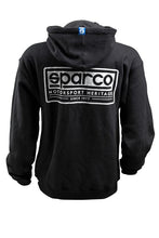 Load image into Gallery viewer, Sparco Sweatshirt Hooded Heritage Blk Xl
