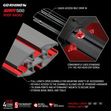 Load image into Gallery viewer, Go Rhino SRM500 Tri-Rail Kit (For 55in. Long Rack) - Tex. Blk (Rails ONLY - Req. Platform)