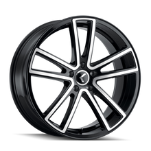 Load image into Gallery viewer, Kraze KR190 Lusso 22x8.5 / 5x112 BP / 38mm Offset / 66.56mm Hub Gloss Black Machined Wheel