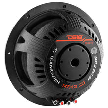 Load image into Gallery viewer, DS18 12in 800 Watts RMS 2 ohm DVC Shallow Mount Fiber Glass Subwoofer IXS Series