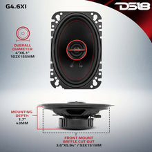 Load image into Gallery viewer, DS18 4x6in 45 Watts RMS 4 ohm 2-Way Coaxial System Universal Fit