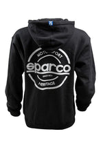 Load image into Gallery viewer, Sparco Sweatshirt Hooded S-Seal Blk Med