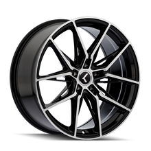 Load image into Gallery viewer, Kraze KR196 Evolve 19x8.5 / 5x112 BP / 40mm Offset / 66.56mm Hub Gloss Black Machined Wheel KR196-9845BM40