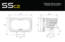 Load image into Gallery viewer, Diode Dynamics Stage Series 1.875 Inch Roll Bar Chase Light Kit SSC2 Sport Yellow (Pair)