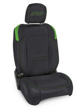 Load image into Gallery viewer, PRP Jeep Wrangler JL Front Seat Covers Jeep Gladiator JT- with Molle Back (Pair) - Black/Green