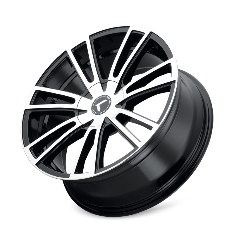 Kraze KR183 Spectra 22x8.5 / 5x108/114.3 BP / 38mm Offset / 72.62mm Hub Gloss Black Machined Wheel