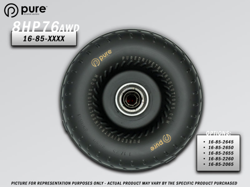 Pure Drivetrain 8HP76 High Performance Billet Race Torque Converter - 20/65 Stator - AWD