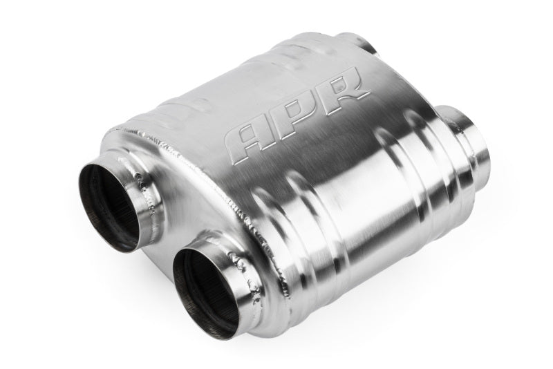 APR Premium Sound Absorption Muffler - Dual 70mm (2.75in) - Oval Body 217mm x 134mm x 210mm MUH0011