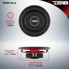 Load image into Gallery viewer, DS18 10in 200 Watts RMS 4 ohm SVC Shallow Mount Subwoofer