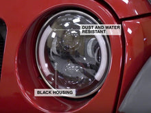 Load image into Gallery viewer, Raxiom 97-18 Jeep Wrangler TJ &amp; JK 6-LED Headlights w/ Partial Halo- Black Housing (Clear Lens)