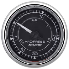 Load image into Gallery viewer, AutoMeter Chrono 2-1/16in 30in HG/30PSI Digital Stepper Motor Vacuum/Boost Gauge - Chrome 9759