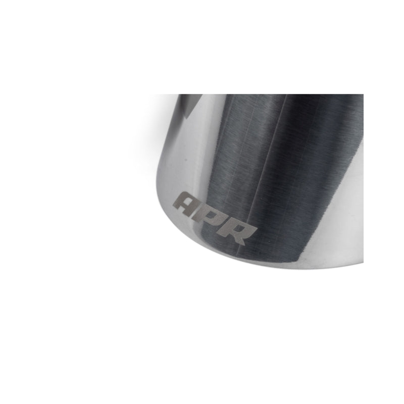 APR Single-Walled 4in Slash-Cut Tips - Polished Silver - Set of 2 TPK0004
