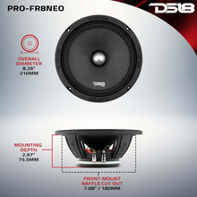 Load image into Gallery viewer, DS18 8in 250 Watts RMS 4 ohm Neodymium Full Range Loudspeaker