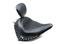 Load image into Gallery viewer, Mustang 00-15 Harley Softail Std Rear Tire Wide Touring Solo Seat w/Driver Backrest Studs- Black