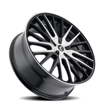 Load image into Gallery viewer, Kraze KR185 Double Down 22x8.5 / 5x115/120 BP / 38mm Offset / 74.1mm Hub Gloss Black Machined Wheel