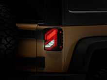 Load image into Gallery viewer, Raxiom 07-18 Jeep Wrangler JK Axial Series Trident LED Tail Lights- Black Housing (Clear Lens)