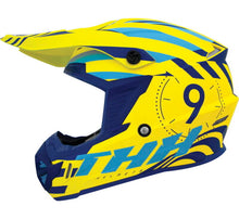 Load image into Gallery viewer, THH Helmets T730X Twister Yellow/Blue - 2XL