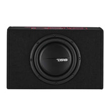 Load image into Gallery viewer, DS18 Single 10in Shallow Enclosure w/ Subwoofer 350 Watts RMS Sealed Black Carpet