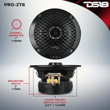 Load image into Gallery viewer, DS18 6.5in Coaxial Loudspeaker 225 Watts RMS 4 ohm Mid-Range Water Resistant Cone
