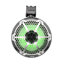 Load image into Gallery viewer, DS18 Marine And Psports Towers With Built In 8in 1in Driver 180 Watts RMS RGB LEDs Blk Crbn Fiber