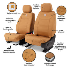 Load image into Gallery viewer, Covercraft 2025+ Chevrolet Suburban/Tahoe/GMC Yukon 1st Row Bucket Seat Cover - Carhartt Brown