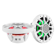 Load image into Gallery viewer, DS18 Marine 6.5in 2-Way 150 Watts RMS 4 ohm Digital LED Lights Bullet Tweeter Covers Included White