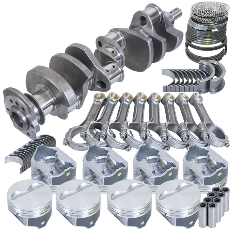Eagle Chevy 350 1Pc 3.750in Crank 5.700in I-Beam Rod 4.030in Pistons Eagle 153 Tooth FP Bal Assembly