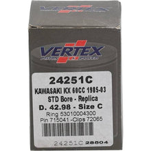 Load image into Gallery viewer, Vertex Piston 83-03 Kawasaki KX 60 60cc Cast Replica Piston Kit