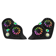 Load image into Gallery viewer, DS18 2015+ Polaris Slingshot Front Fender Dual 8in Speakers &amp; Enclosure w/ LED Lights