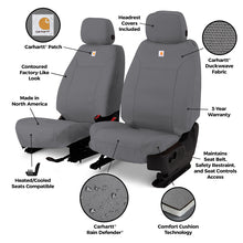 Load image into Gallery viewer, Covercraft 04-08 Ford F-150 XLT Carhartt PrecisionFit Custom Front Row Seat Covers - Gravel